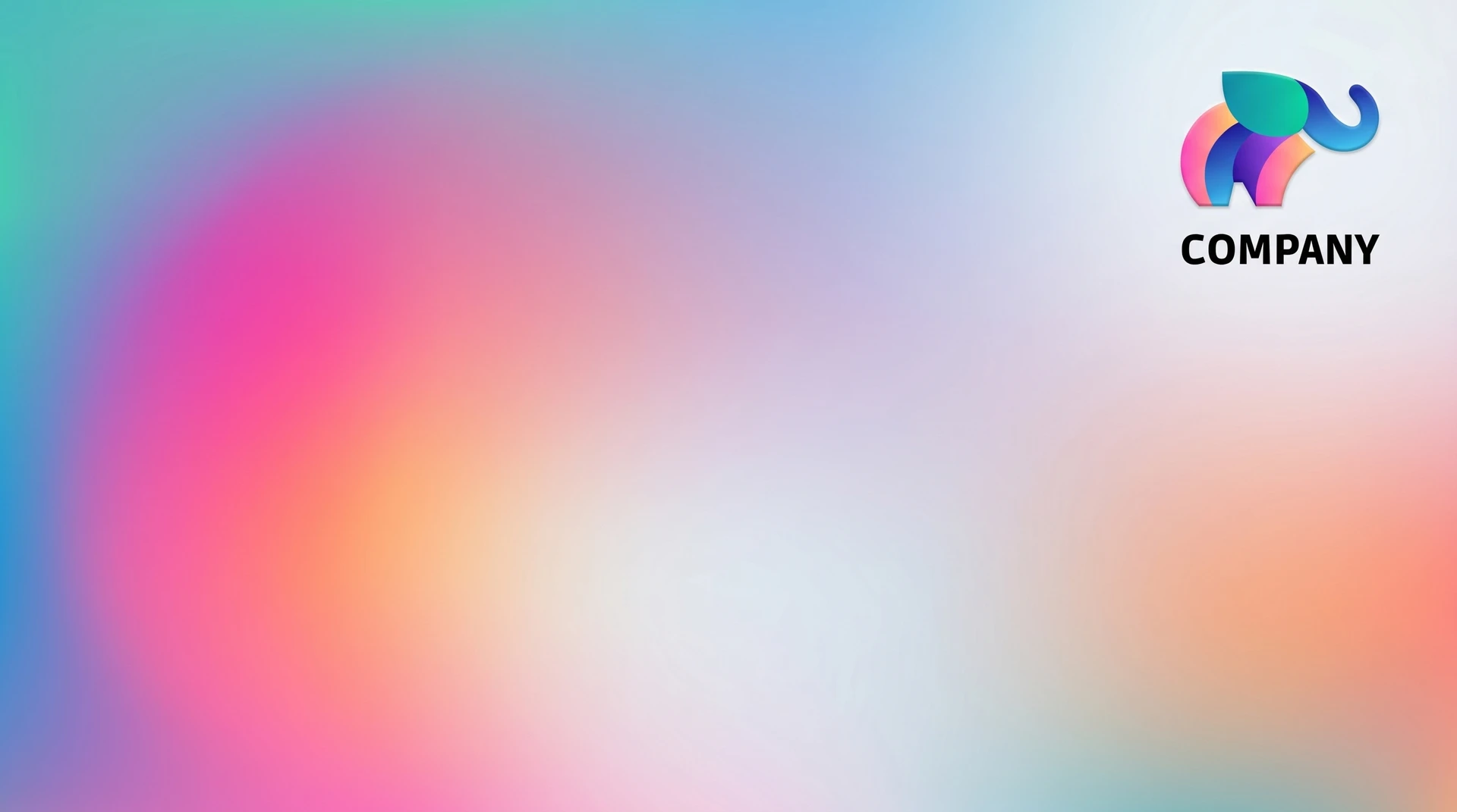 Soft colorful gradient background with vibrant tones and logo placement, ideal for modern video calls and professional virtual meetings.