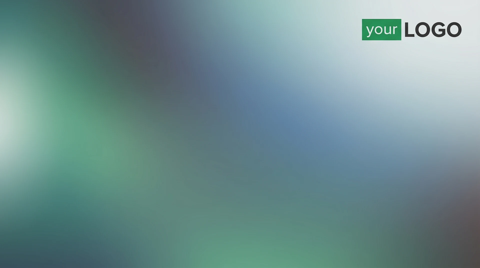 Smooth teal and blue gradient background with soft lighting and logo placement, suitable for professional video calls and modern virtual meeting setups.