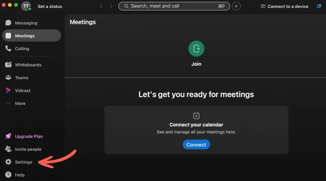 Cisco Webex - Settings