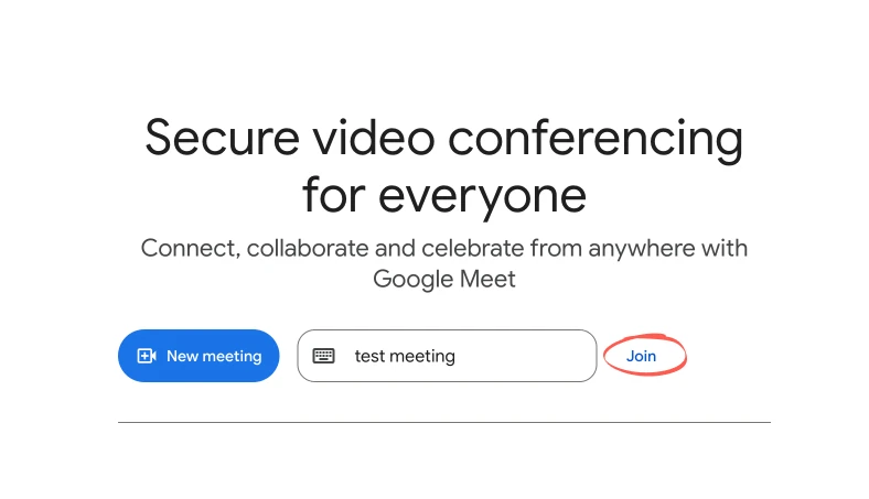 Google Meet - New Meeting