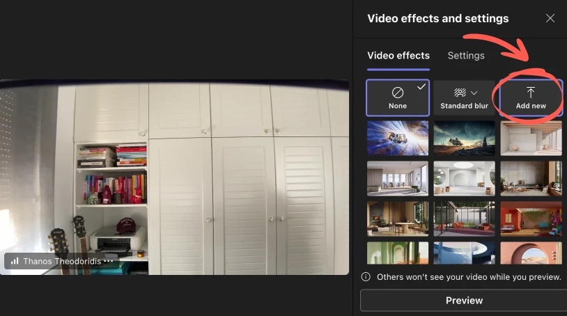 Microsoft Teams - Add New Background