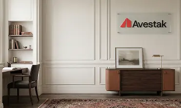 Custom branded virtual background example