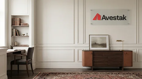 Branded virtual background for video calls - Avestak