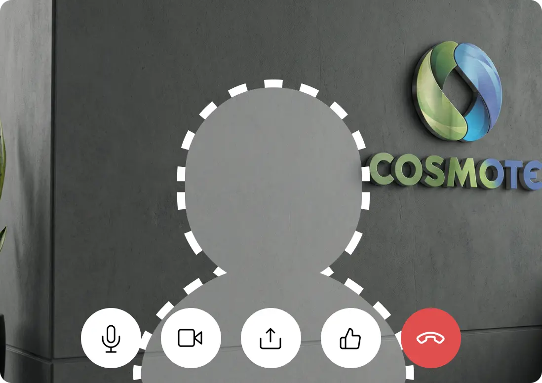 Laptop showing a Zoom call with a virtual background